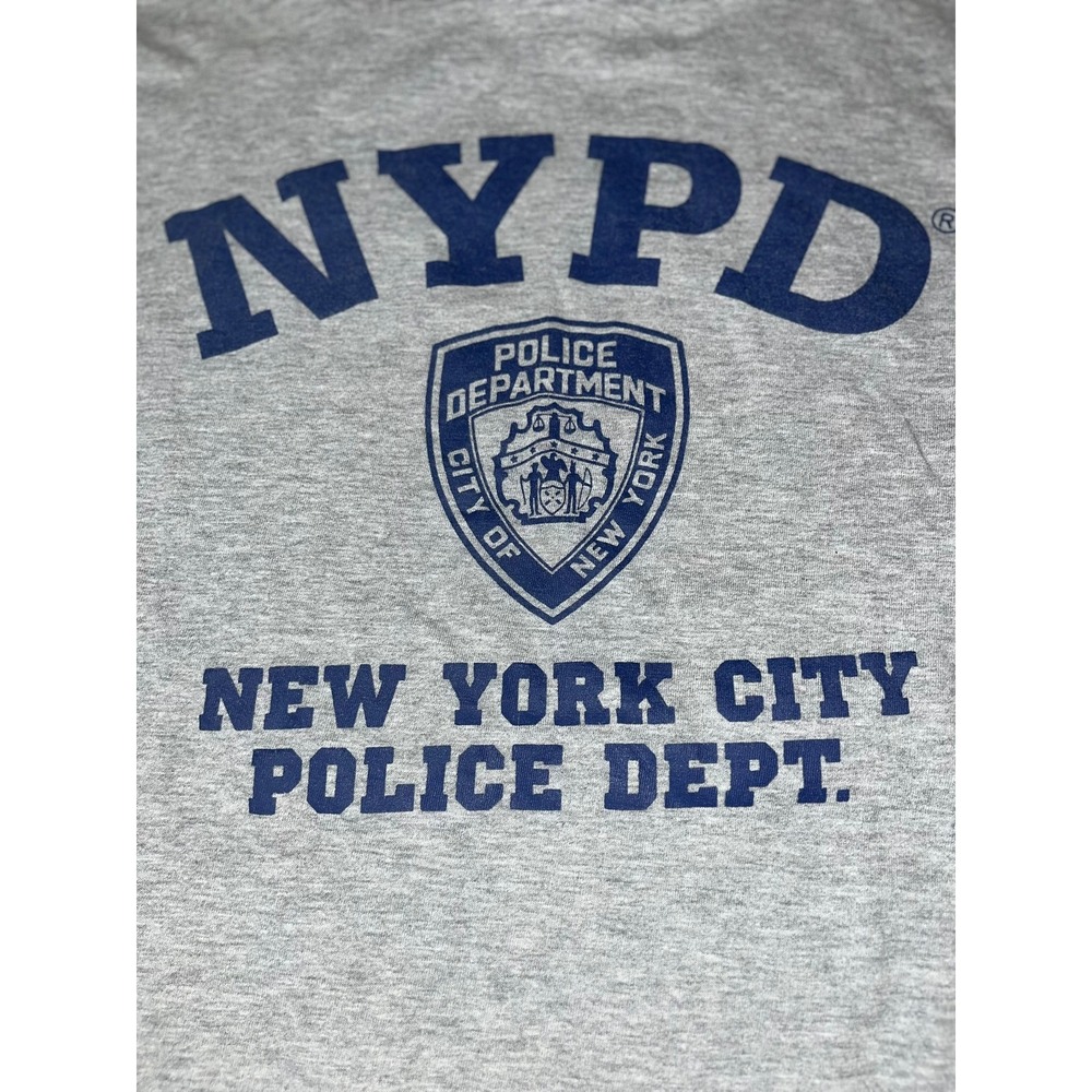 NYPD T-Shirt Mens XL Heather Gray New York City Police Dept Torkia International - Picture 2 of 6
